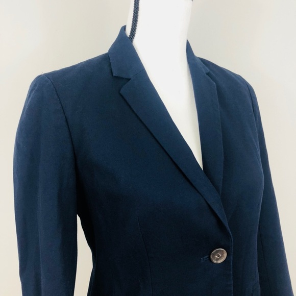 J. Crew Blazer Navy Blue Size 2 - Picture 7 of 8